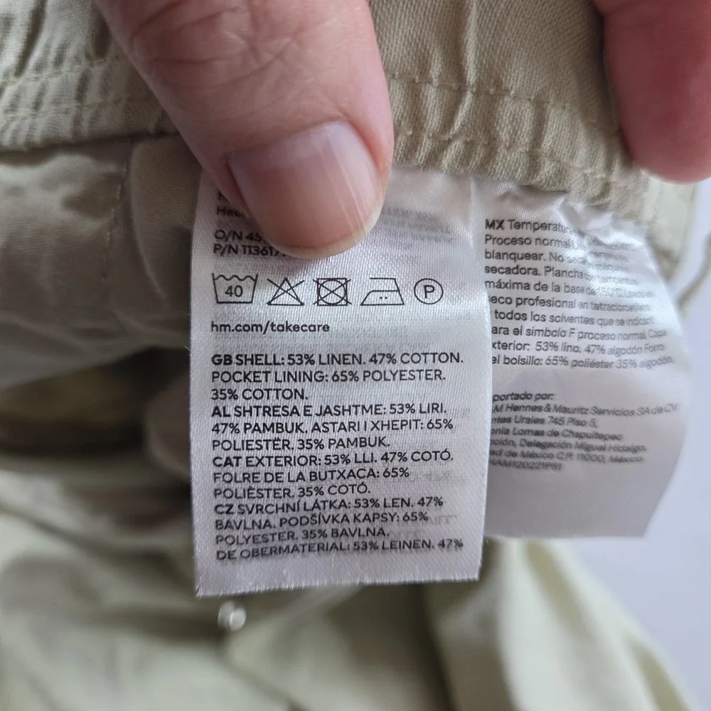 H&M Regular Fit Linen Blend Men Size XL NEW